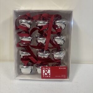 New Place & Time Jingle Bells Holiday Shiny  Decor/Craft 12 Ct.  - 2"x 1.50"‎